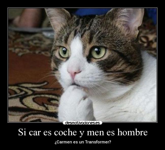 Si car es coche y men es hombre - 