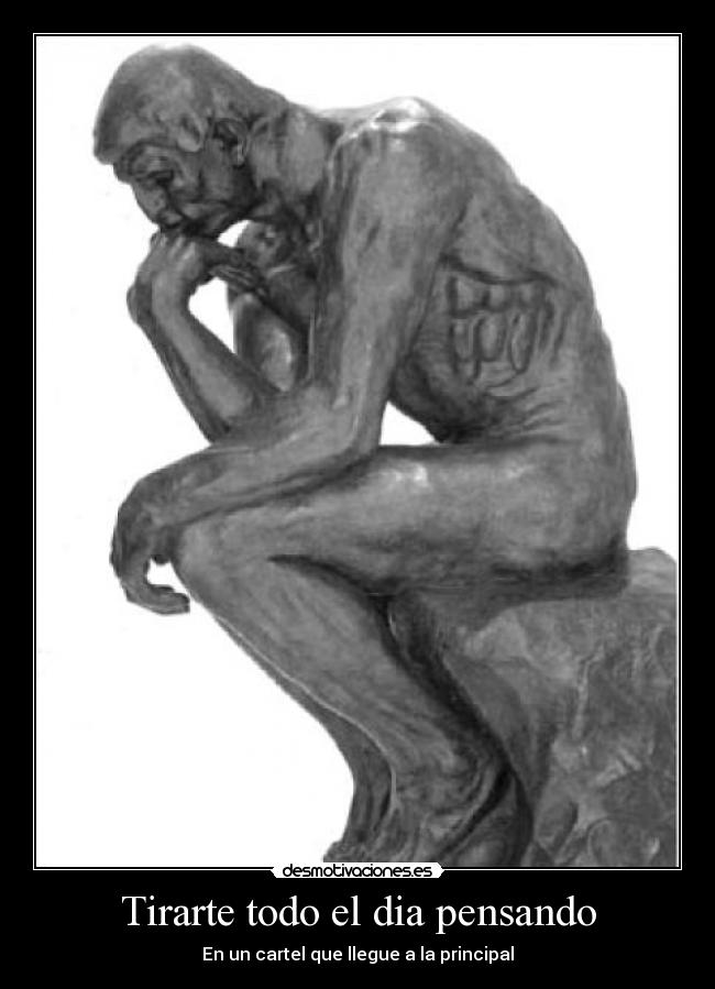 Tirarte todo el dia pensando - En un cartel que llegue a la principal