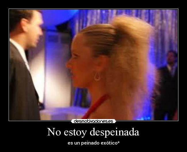 No estoy despeinada - es un peinado exótico*