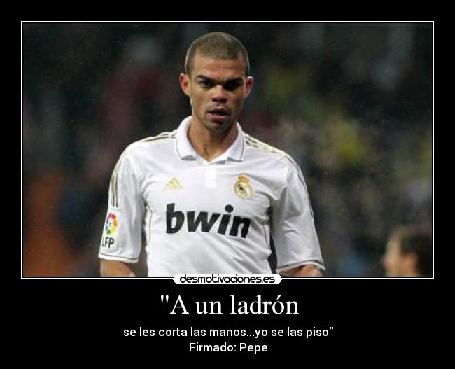 carteles maldito ladron voy pisar las manos desmotivaciones