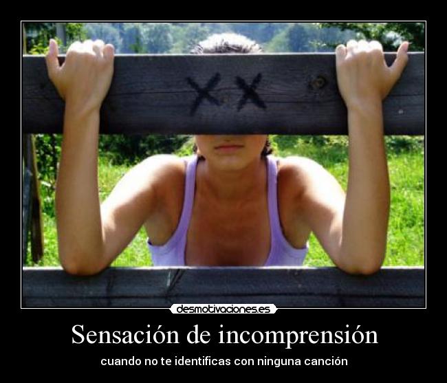 carteles sensacion incomprension cancion desmotivaciones