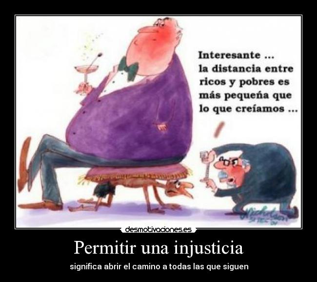 Permitir una injusticia -