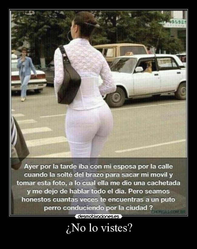¿No lo vistes? -