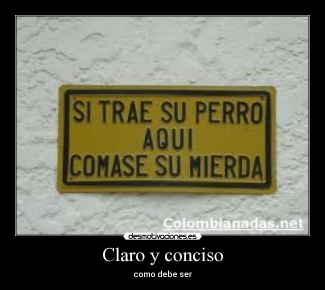 Claro y conciso - 