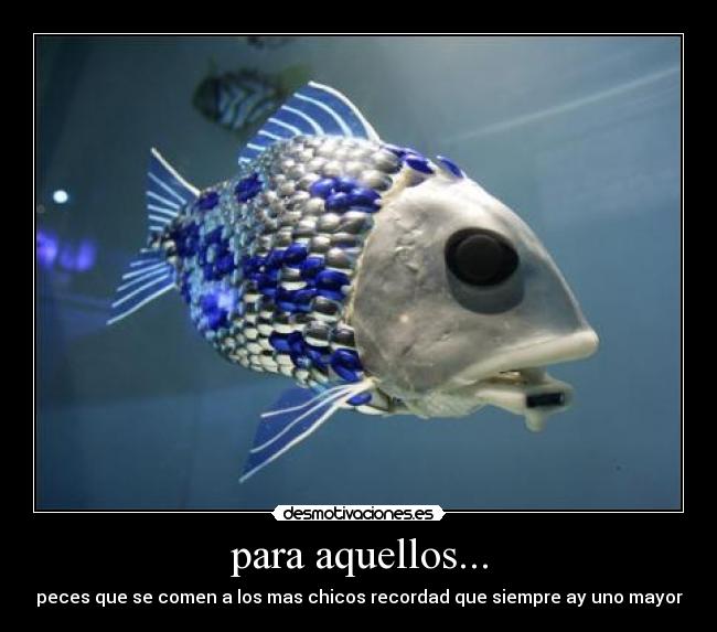 para aquellos... - peces que se comen a los mas chicos recordad que siempre ay uno mayor