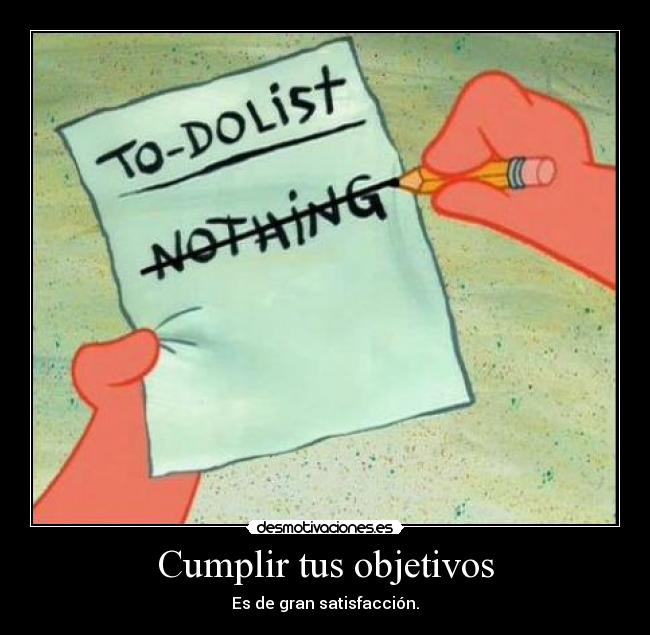 Cumplir tus objetivos -