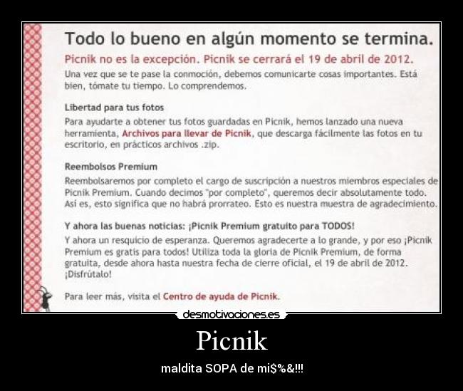 Picnik - maldita SOPA de mi$%&!!!