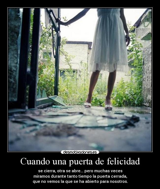 Cuando una puerta de felicidad - 