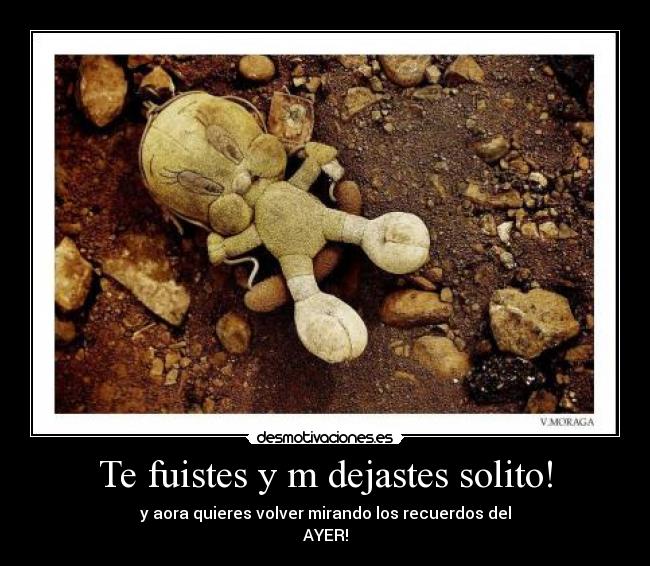 Te fuistes y m dejastes solito! - 