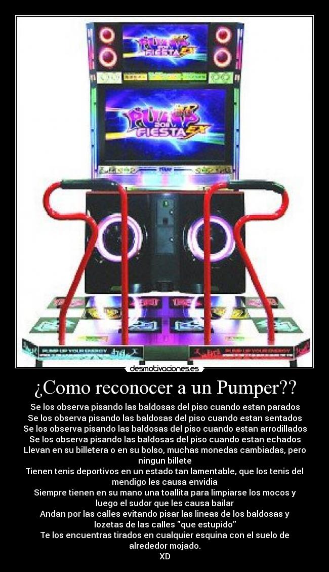 carteles como reconocer pumper desmotivaciones