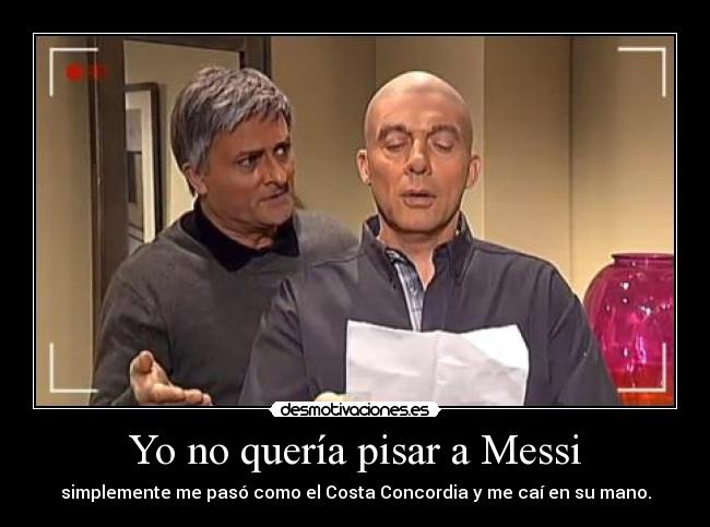 Yo no quería pisar a Messi - 