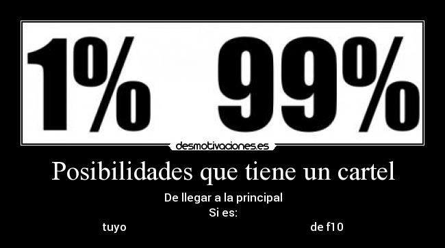 Posibilidades que tiene un cartel - 