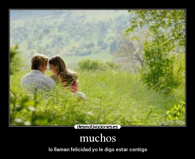 muchos - lo llaman felicidad yo le digo estar contigo