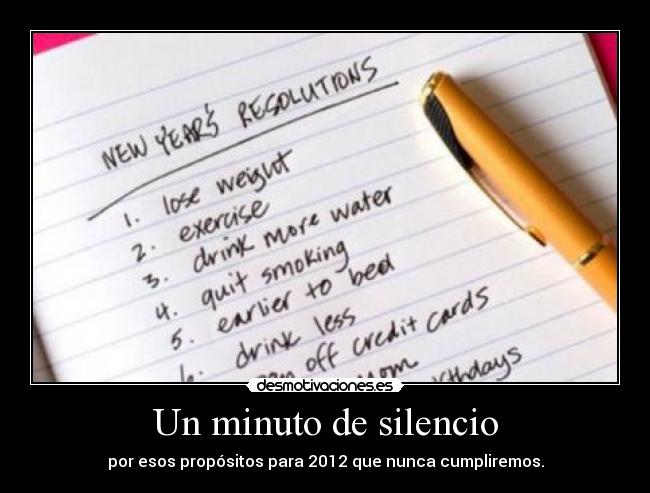 carteles silencio por esos propositos que nunca cumpliremos desmotivaciones
