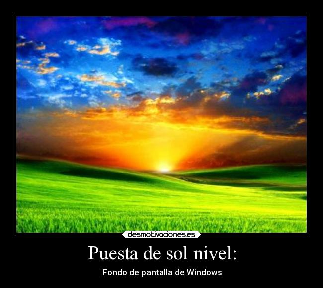 Puesta de sol nivel: - Fondo de pantalla de Windows