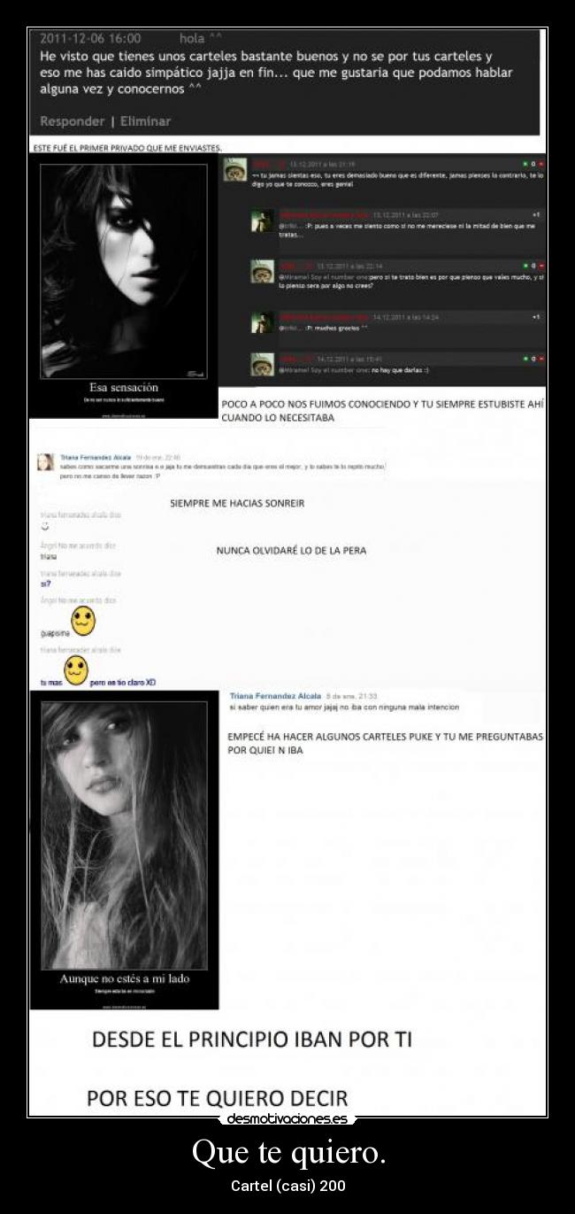 Que te quiero. - Cartel (casi) 200