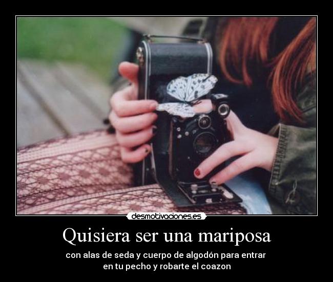 Quisiera ser una mariposa -