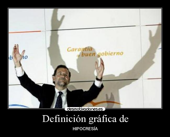 Definición gráfica de - HIPOCRESÍA