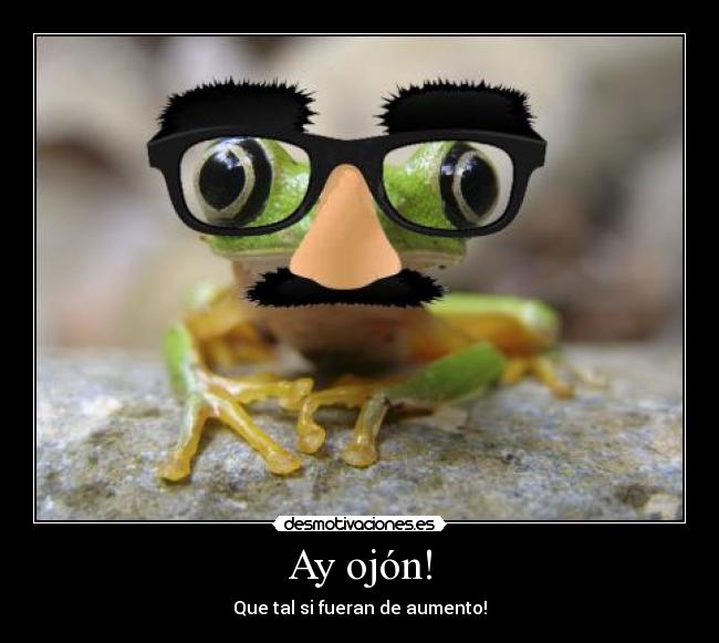 Ay ojón! - Que tal si fueran de aumento!