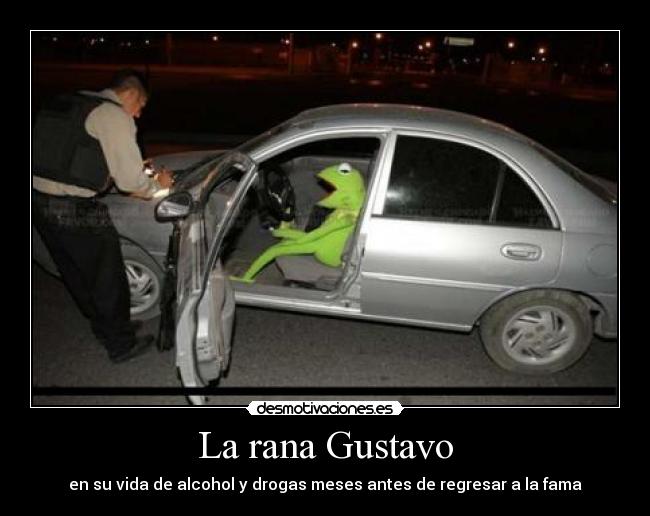 La rana Gustavo - en su vida de alcohol y drogas meses antes de regresar a la fama