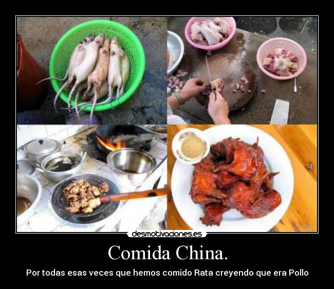 Comida China. - Por todas esas veces que hemos comido Rata creyendo que era Pollo