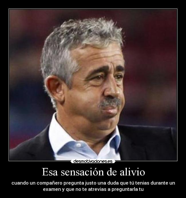 Esa sensación de alivio -