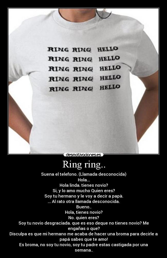 Ring ring.. -