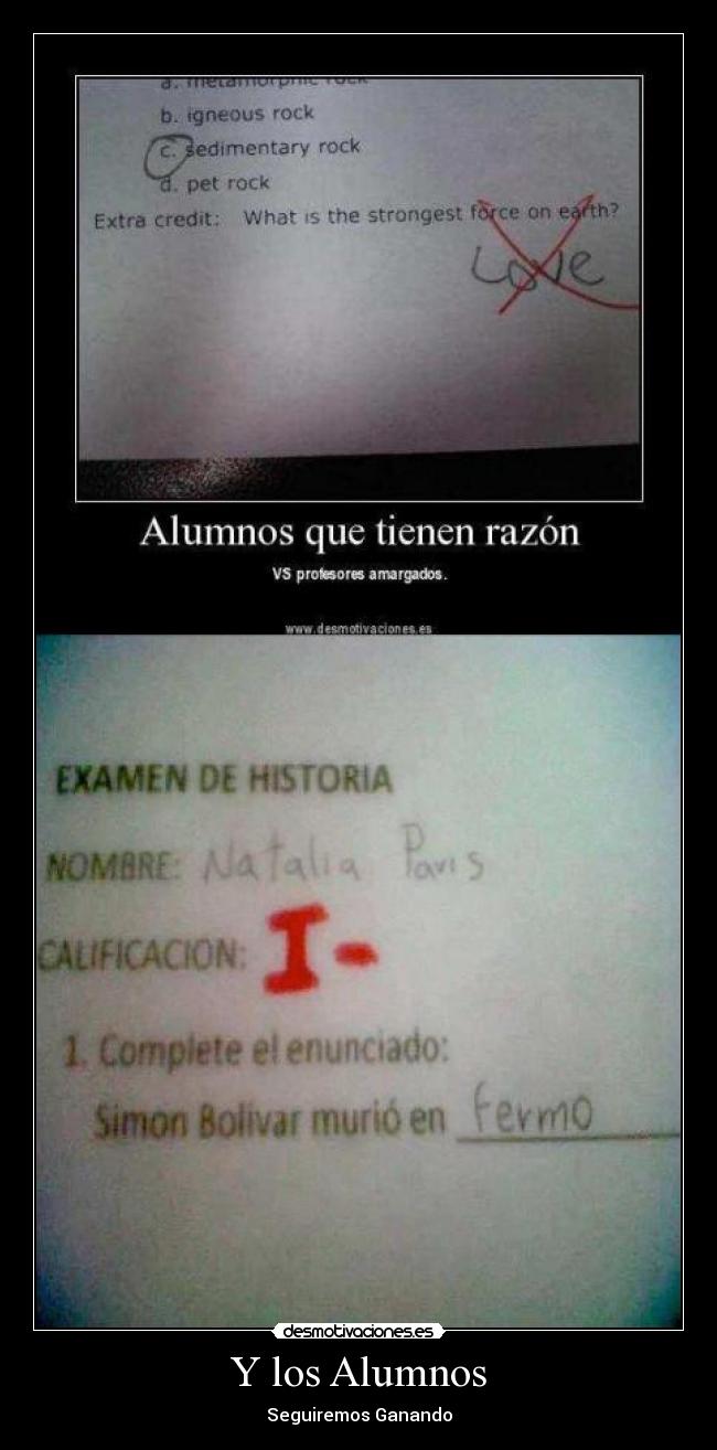 Y los Alumnos -