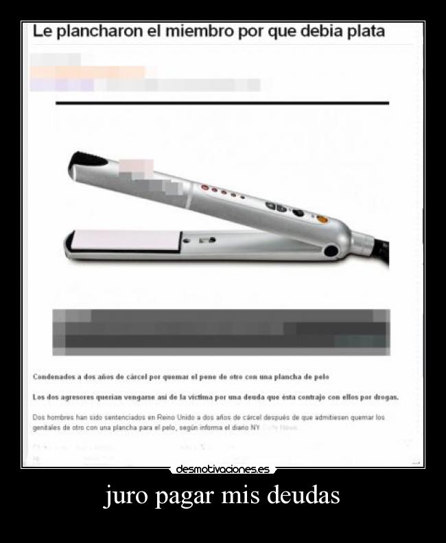 juro pagar mis deudas - 