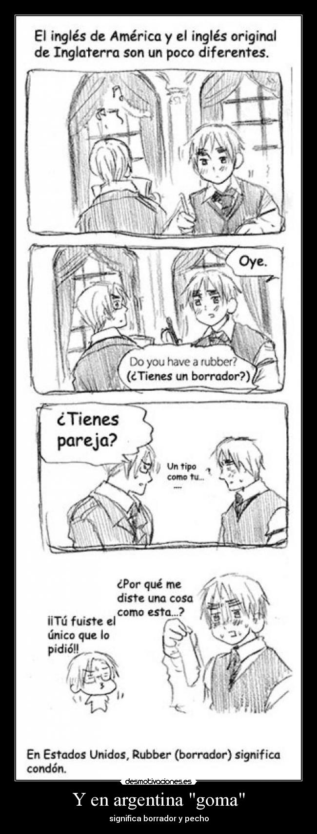 Y en argentina goma - significa borrador y pecho