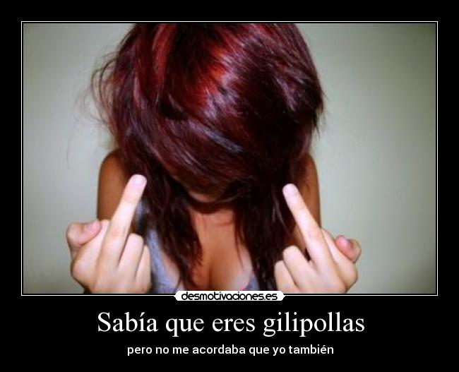 Sabía que eres gilipollas -