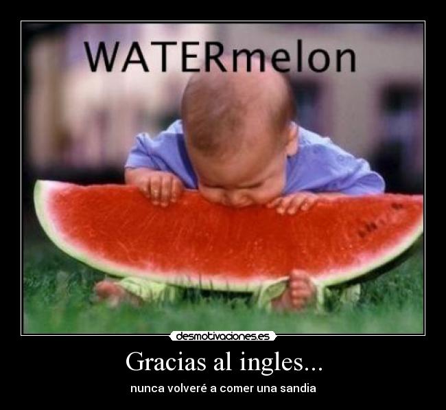 Gracias al ingles... - nunca volveré a comer una sandia