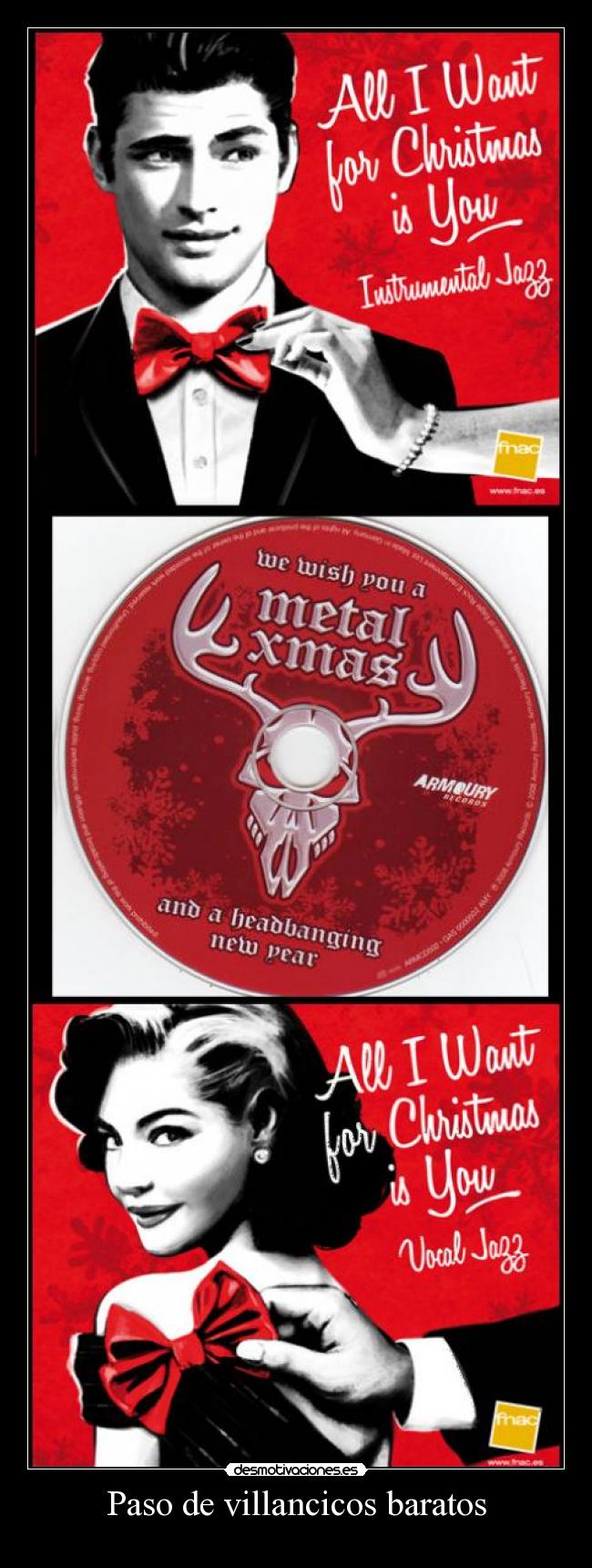 carteles all want for christmas you jazz instrumental vocal metal headbanger new year juas juas desmotivaciones
