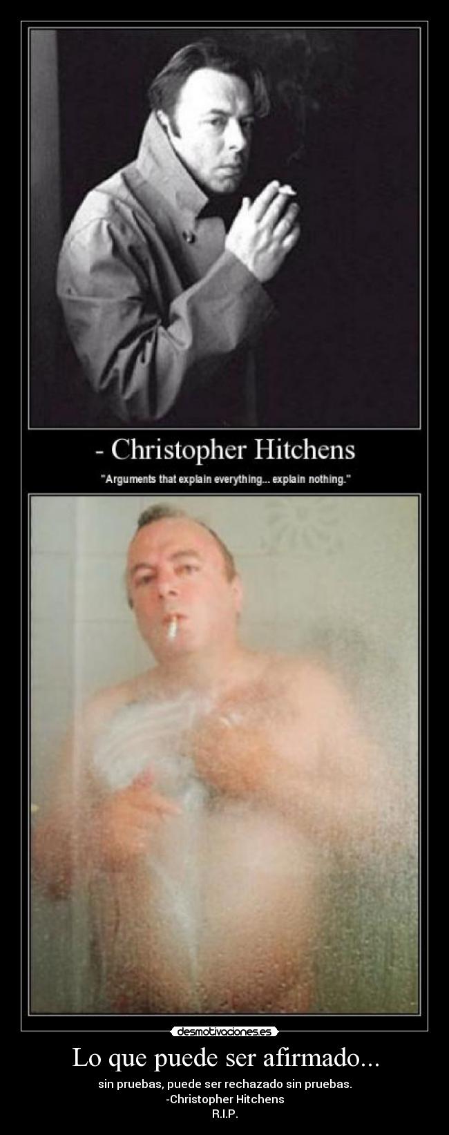 Lo que puede ser afirmado... -