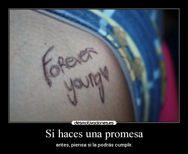 Si haces una promesa -