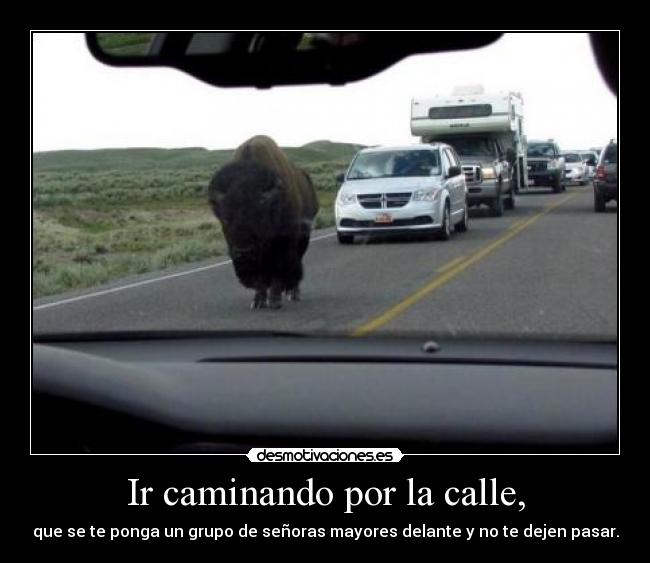 Ir caminando por la calle, -