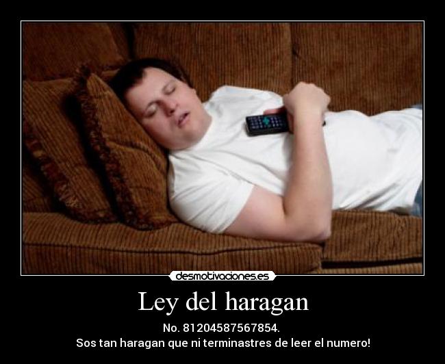 Ley del haragan Desmotivaciones
