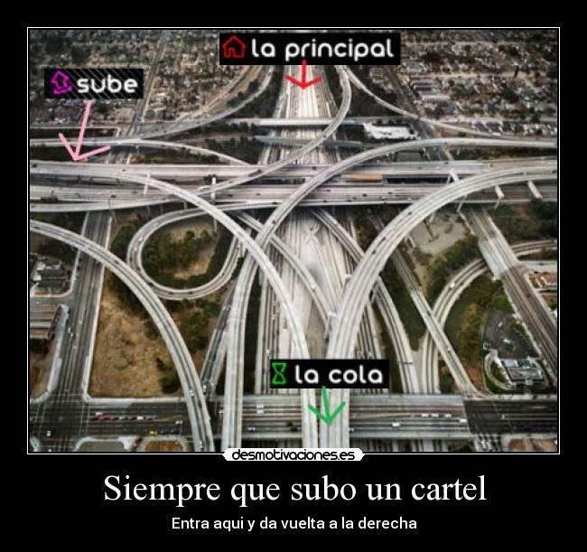 Siempre que subo un cartel -