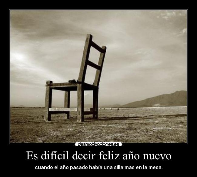 Es difícil decir feliz año nuevo -