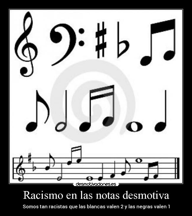 Racismo en las notas desmotiva - Somos tan racistas que las blancas valen 2 y las negras valen 1