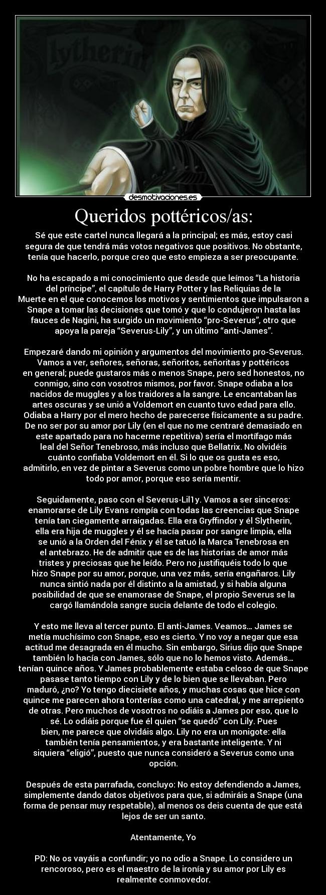 Queridos pottéricos/as: -
