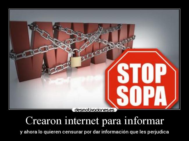 Crearon internet para informar - y ahora lo quieren censurar por dar información que les perjudica