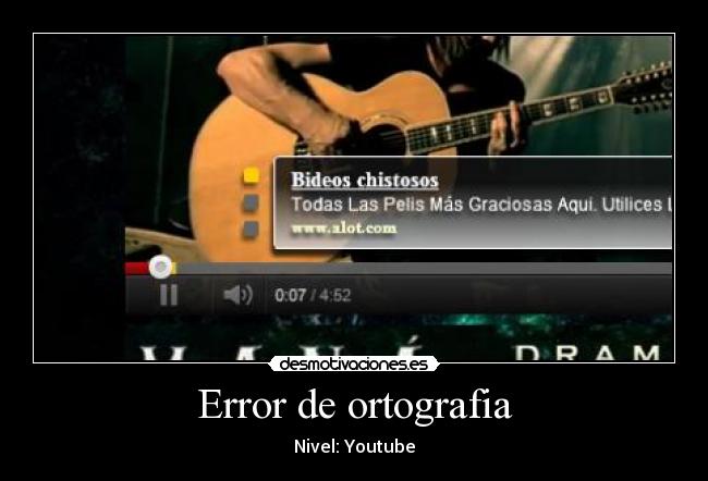 Error de ortografia - Nivel: Youtube