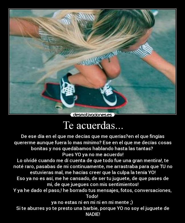Te acuerdas... -