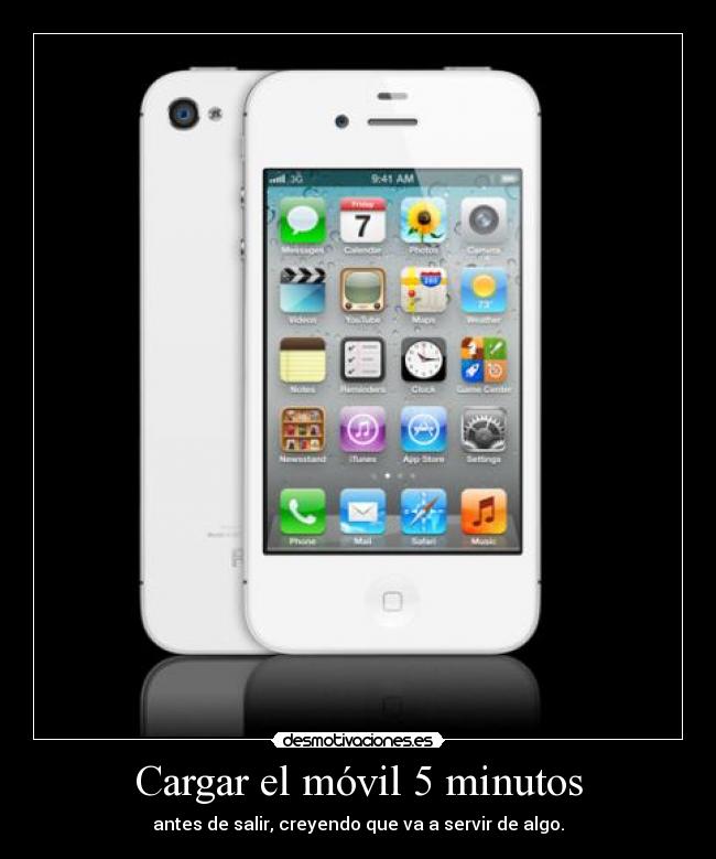 Cargar el móvil 5 minutos -