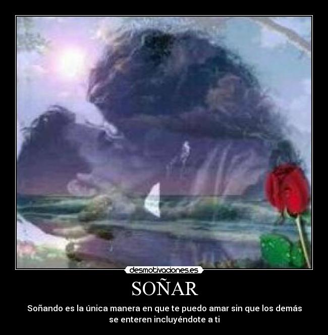 SOÑAR - Soñando es la única manera en que te puedo amar sin que los demás
se enteren incluyéndote a ti