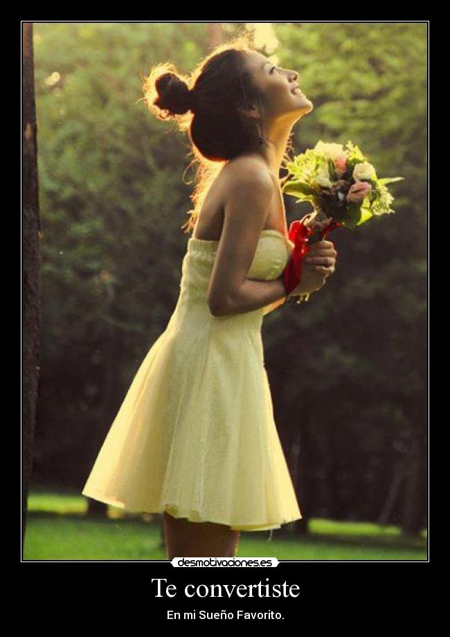 Te convertiste - En mi Sueño Favorito.