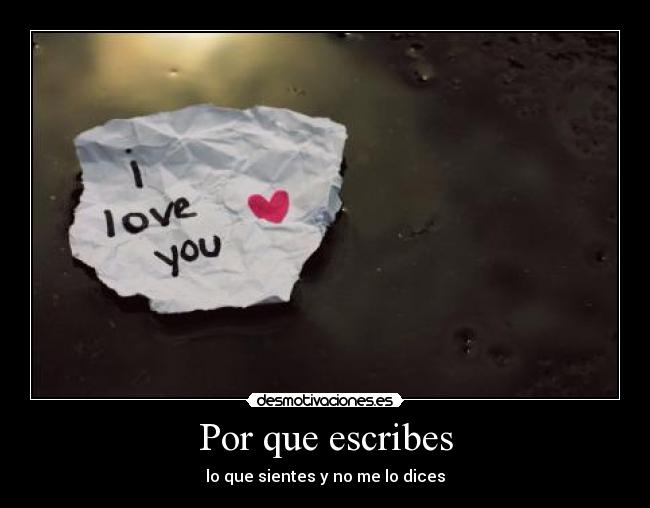 Por que escribes - 