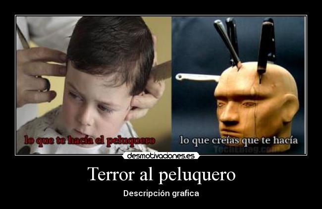 Terror al peluquero - Descripción grafica