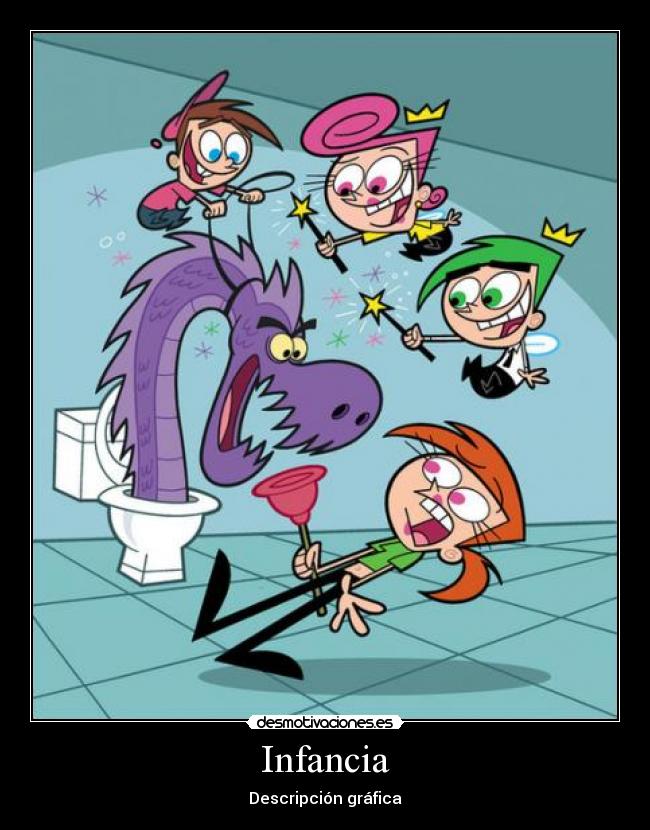 carteles infancia los padrinos magicos infancia descripcion grafica timmy wanda cosmo vicky desmotivaciones